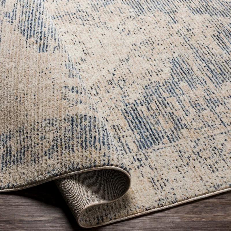 Reversible Gray Synthetic Easy-Care Runner Rug 2'6" x 10'