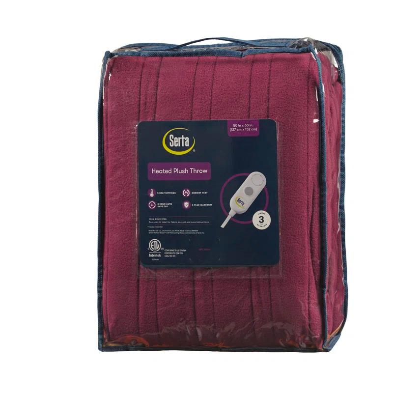 Serta Serta Fleece to Sherpa Heated Throw