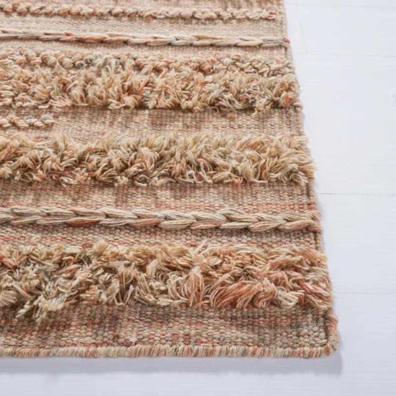 Laurel Foundry Modern Farmhouse® Hartzler Handmade Flatweave Beige/Orange Area Rug
