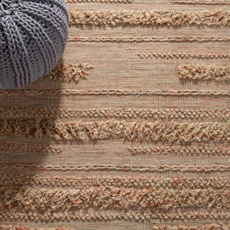 Laurel Foundry Modern Farmhouse® Hartzler Handmade Flatweave Beige/Orange Area Rug