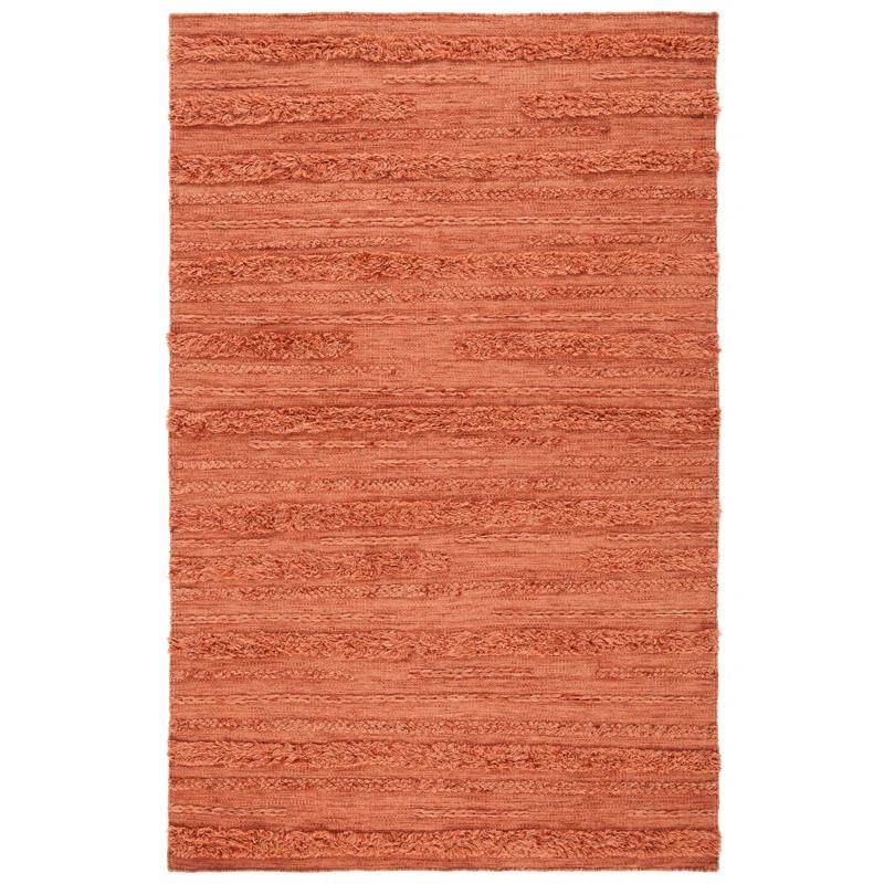 Laurel Foundry Modern Farmhouse® Hartzler Hand-Woven Flatweave Wool/Cotton Rust/Orange Area Rug