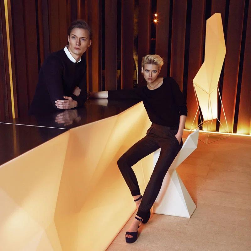 Vondom Faz Matte Ice White Plug-In LED Outdoor Floor Lamp