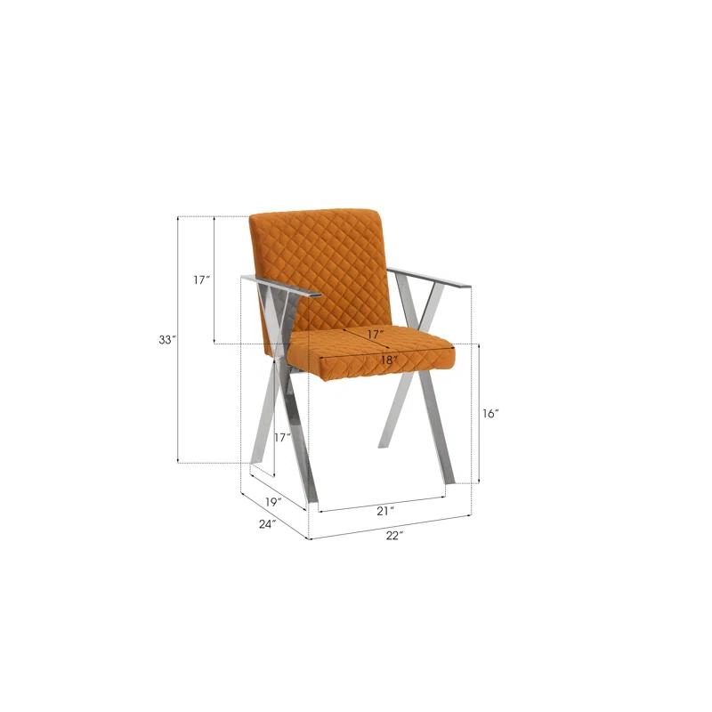 Allure Upholstered Arm Chair in Orange