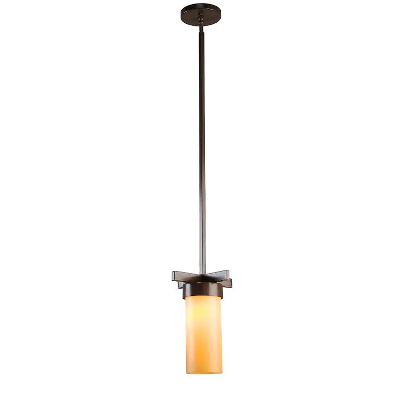 Classic Rust Glass Mini Indoor/Outdoor Pendant Light