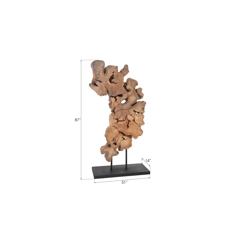 Phillips Collection Dimensional Pipal Wood Sculpture
