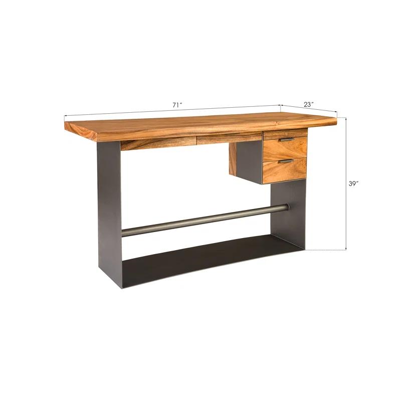 Phillips Collection Iron Frame Standing Desk with Drawers