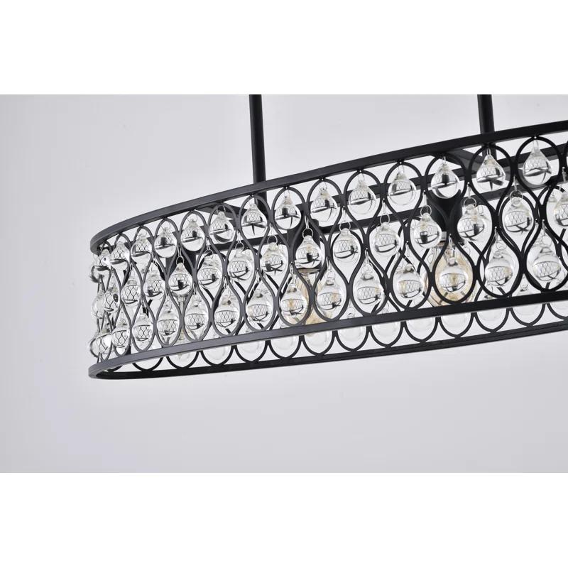Giolou 4-Light Gold Chandelier With Crystal Accent Shade