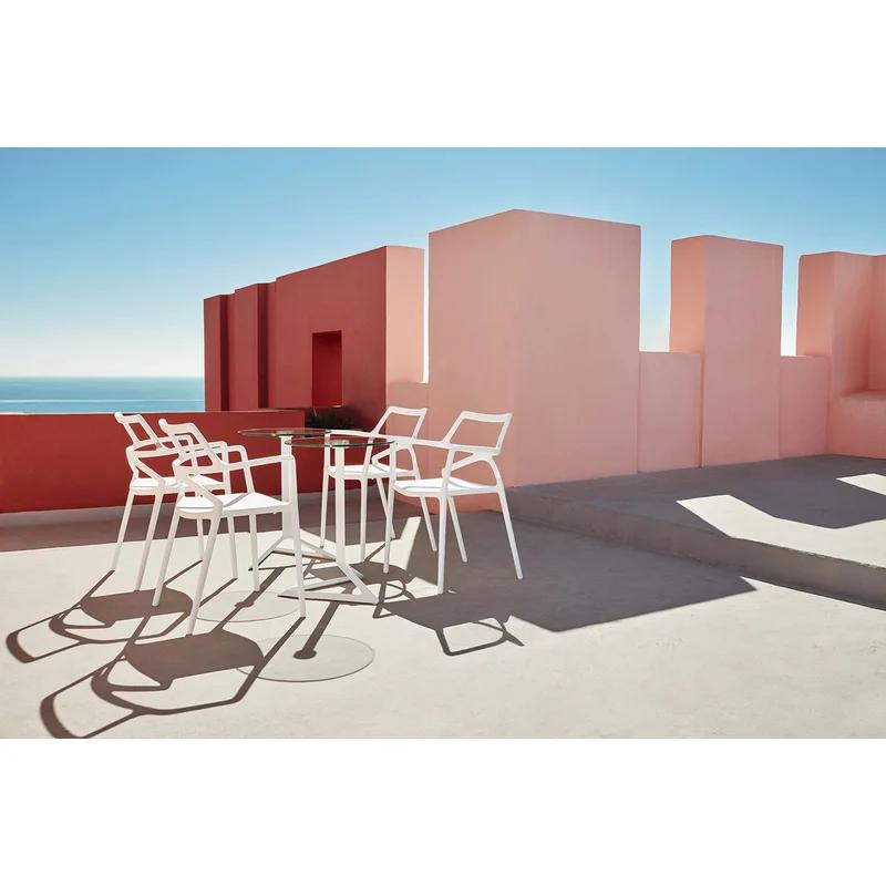 Jorge Pensi White Matte Finish Polypropylene Dining Chair