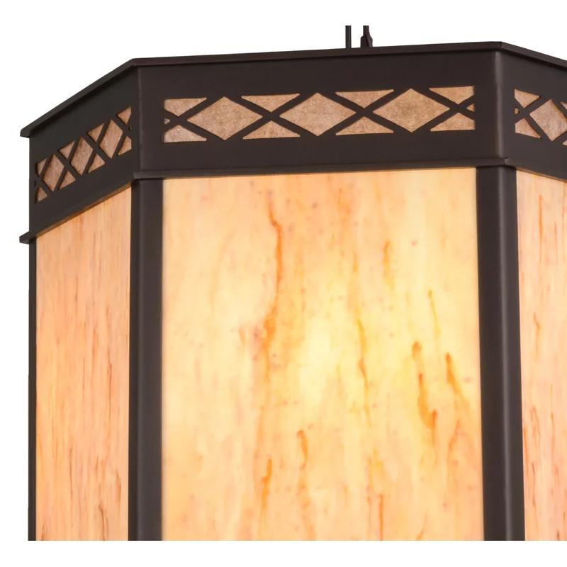 Estancia 172" Mahogany Bronze Glass Pendant Light