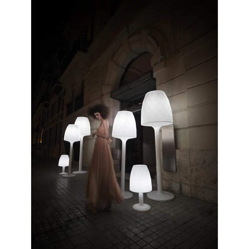 Vases Matte Ice White Plug-In LED Outdoor Floor Lamp