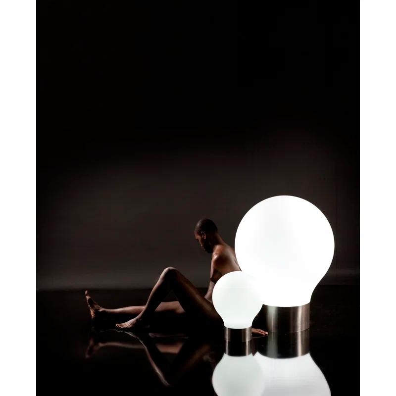 Whimsical Bulb-Shape LED Outdoor Floor Lamp in Bright White