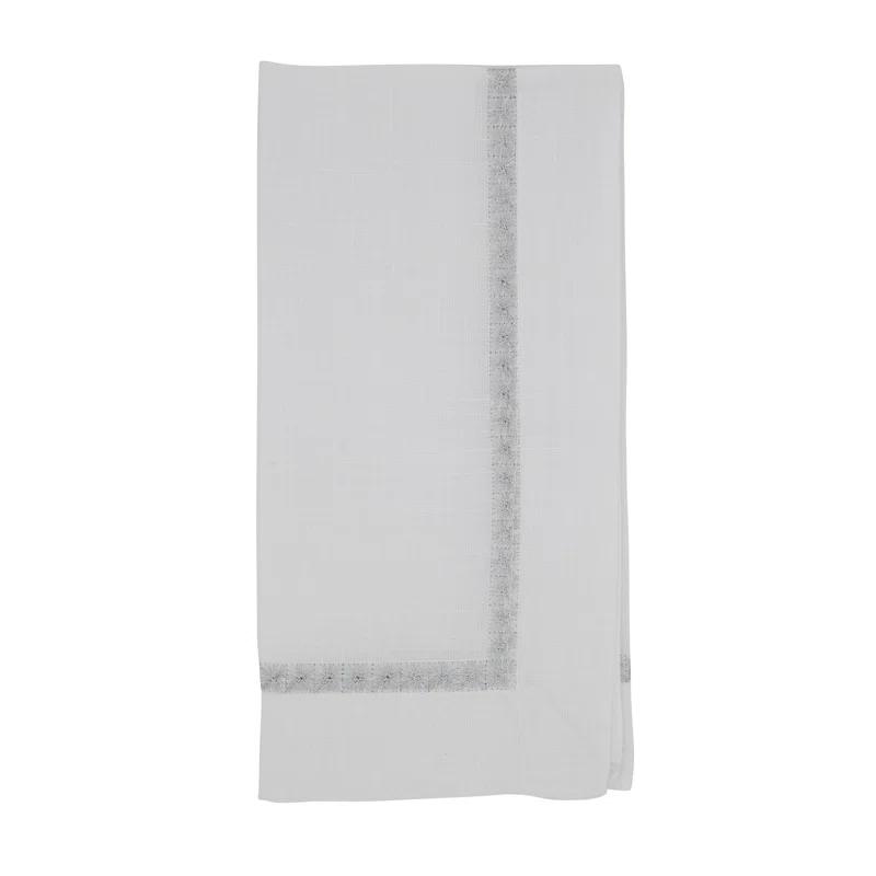 Saro Mayer Collection Polyester Embroidered Square Napkin (Set of 4)