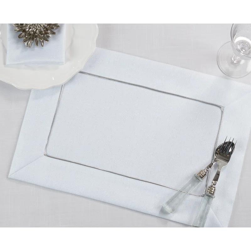 Saro Bourget Collection Shimmering Placemat with Piping Detail (Set of 4) (Set of 4)