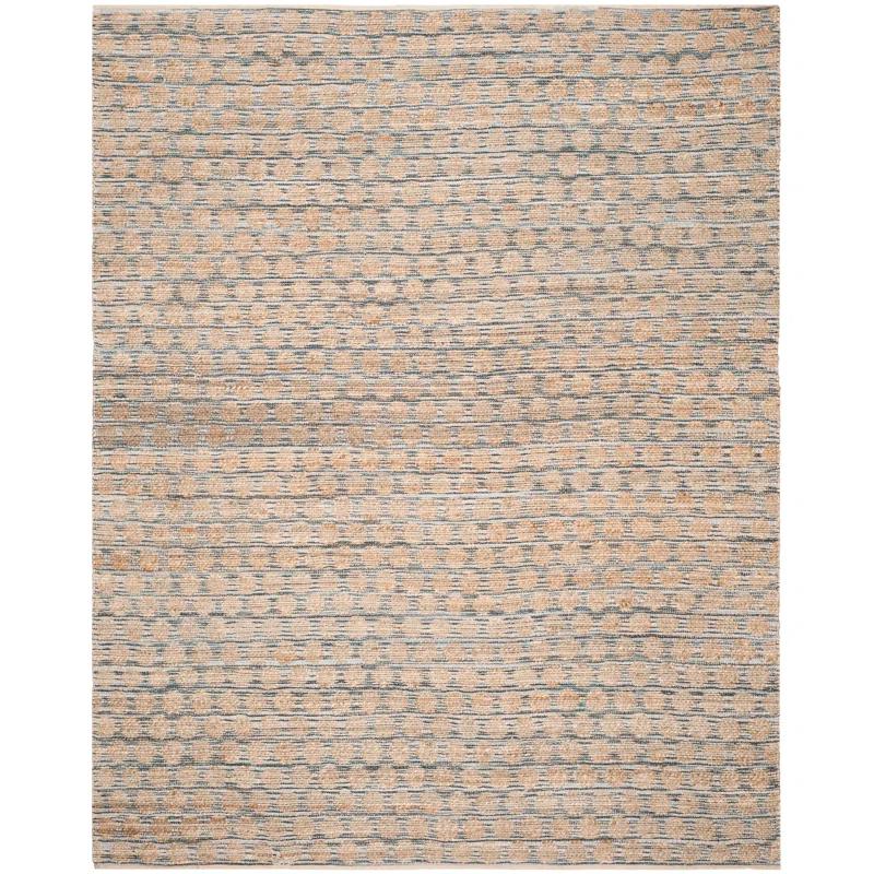 Cape Cod Classic Handmade Cotton Flatweave Rug, Black/Natural 9' x 12'