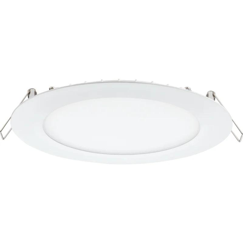 6'' Matte White Aluminum LED Downlight with Switchable Color Temperature