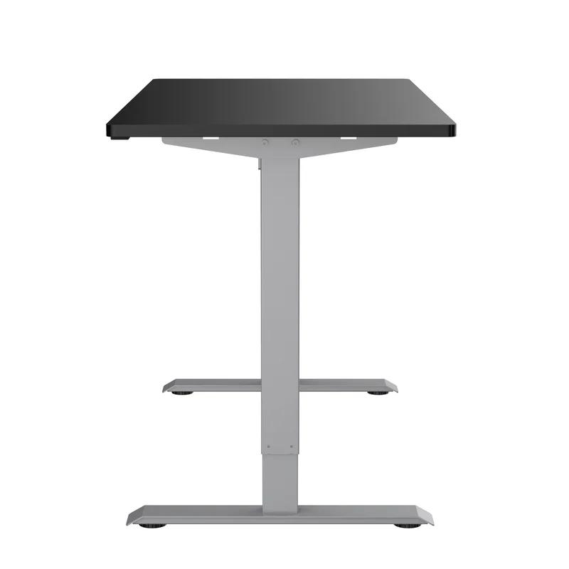 Techni Mobili 55" Electric Sit-to-Stand Desk in Black with Steel Frame