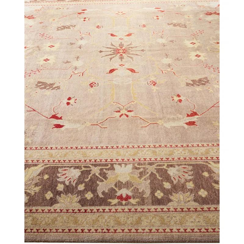 Isabelline Sarria One-of-a-Kind 9' 4" X 12' 2" 2000s Wool Area Rug in Beige