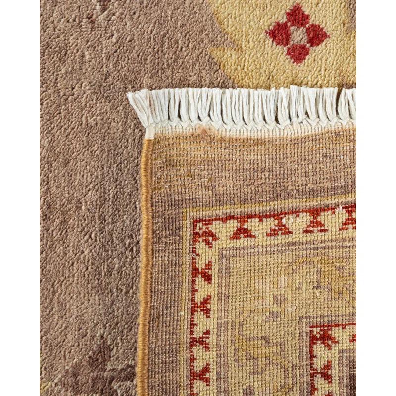 Isabelline Sarria One-of-a-Kind 9' 4" X 12' 2" 2000s Wool Area Rug in Beige