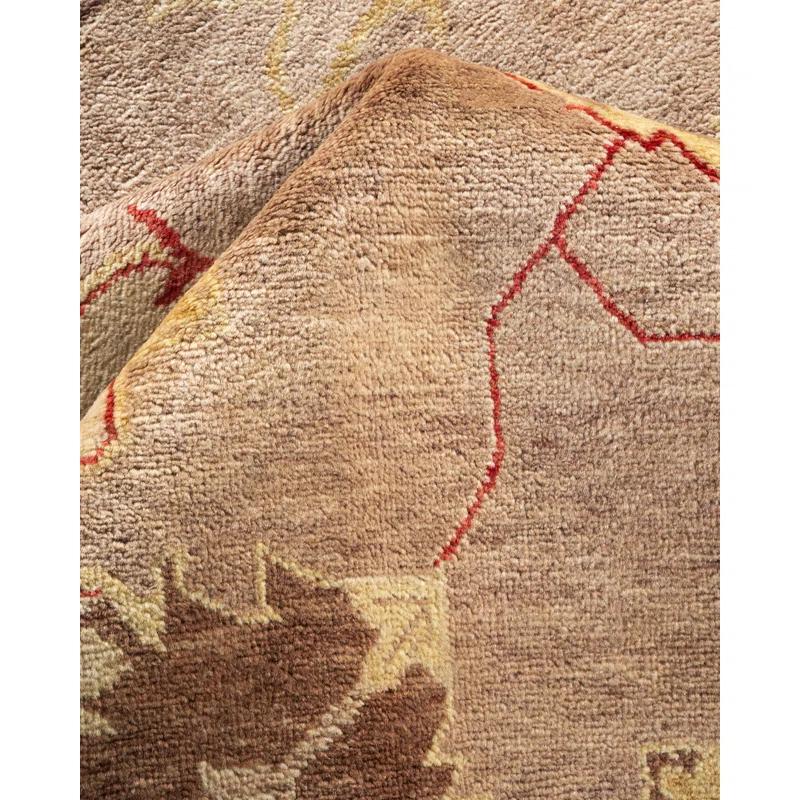 Isabelline Sarria One-of-a-Kind 9' 4" X 12' 2" 2000s Wool Area Rug in Beige