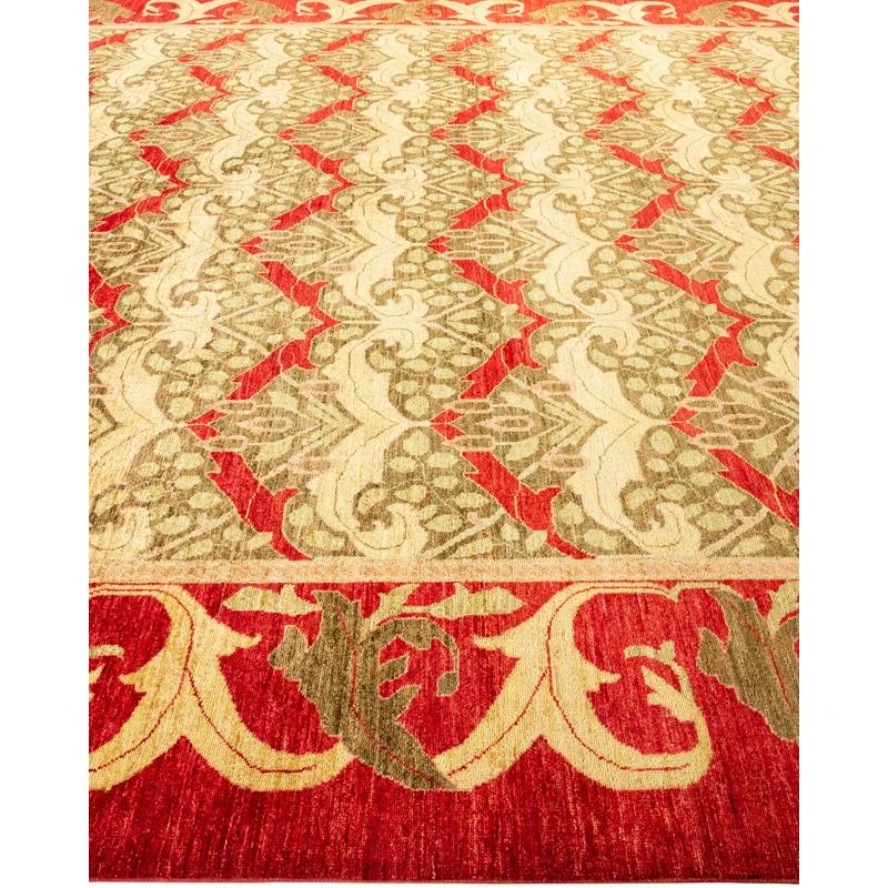 Isabelline Verlynn One-of-a-Kind 10' 2" X 13' 9" 2010s Wool Area Rug in Red