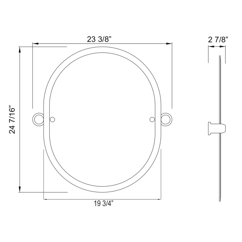 Perrin & Rowe Holborn 25" Oval Mirror