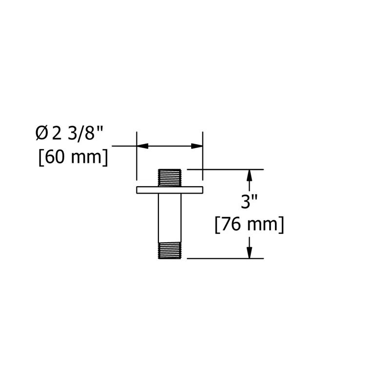 Riobel 3" Ceiling Mount Shower Arm