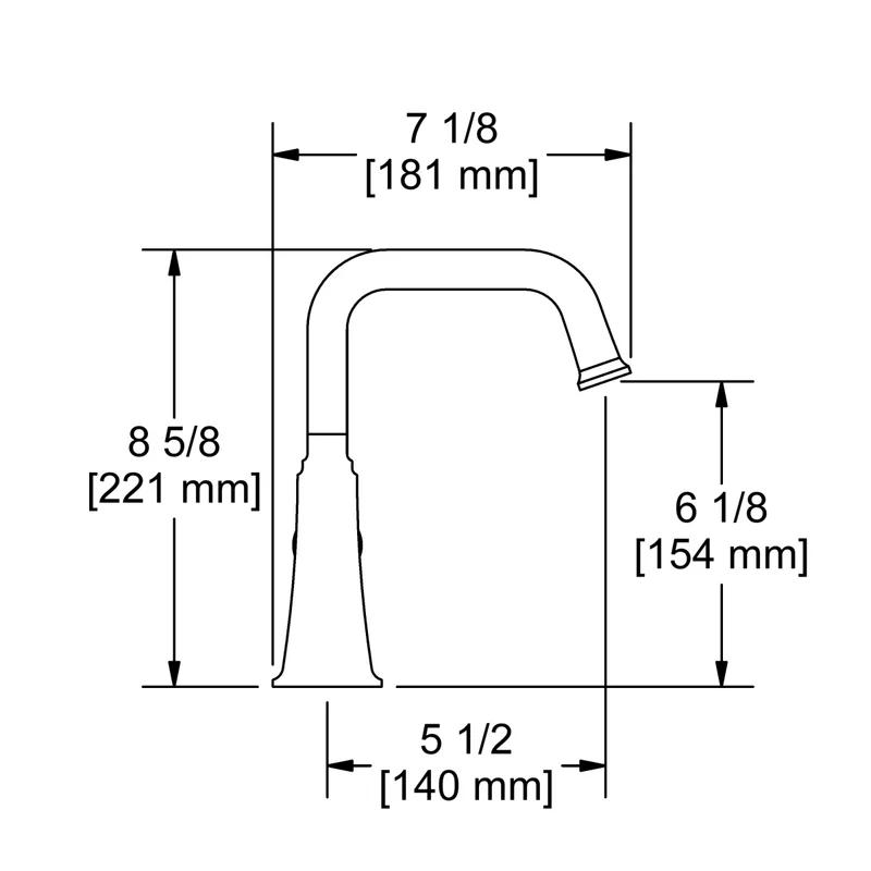 Momenti Transitional Single Handle Chrome Lavatory Faucet with U-Spout