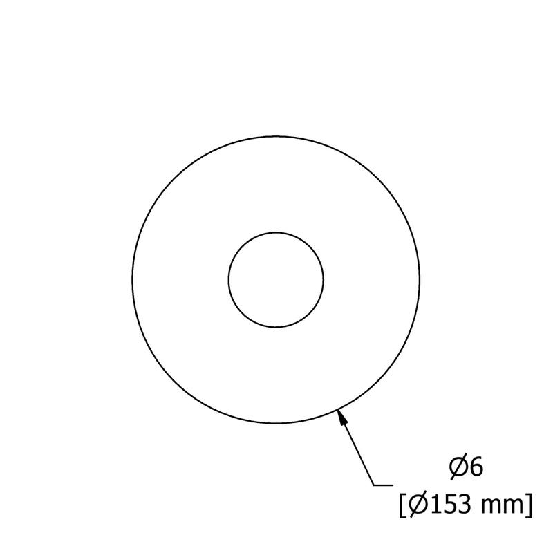 Chrome 6" Round Metal Pressure Balance Knob