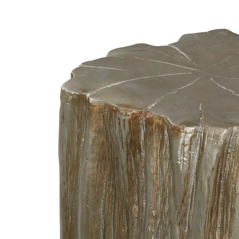 Union Rustic Vezina Fiberglass Tree Trunk Side End Accent Table