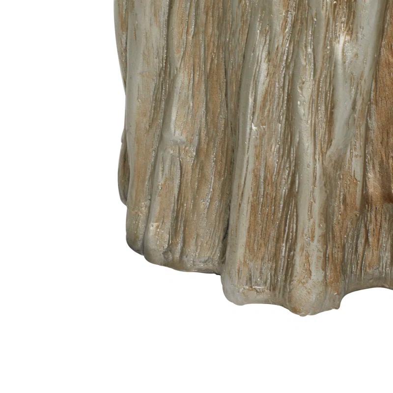Union Rustic Vezina Fiberglass Tree Trunk Side End Accent Table