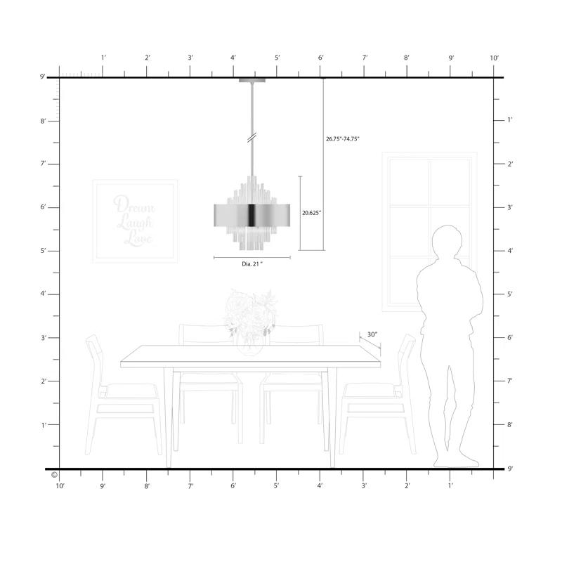 8 - Light Drum Chandelier