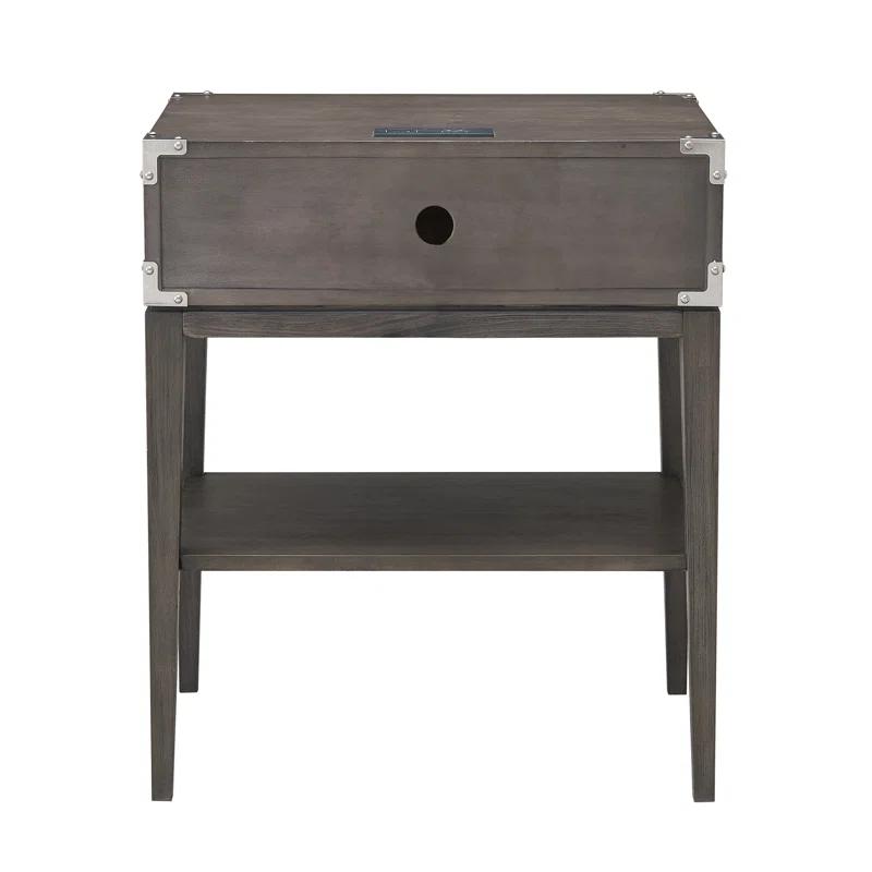 Red Barrel Studio® Beckett Solid + Manufactured Wood Side Table in Anthracite & Reviews | Wayfair