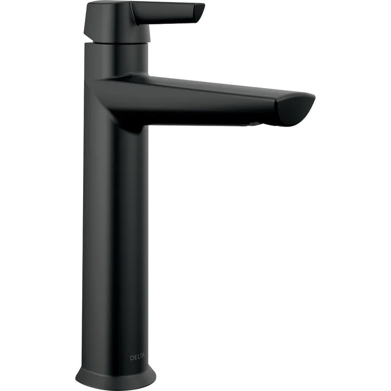 Matte Black Modern Single Hole Bathroom Faucet