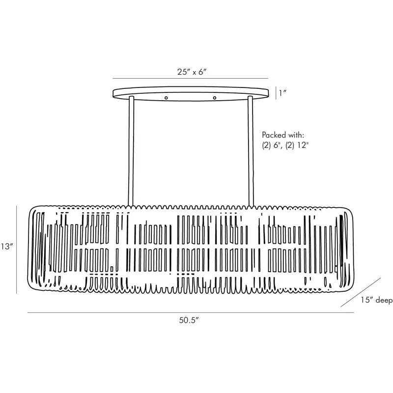 Chandler 12-Light Brown Nickel and Glass Pendant