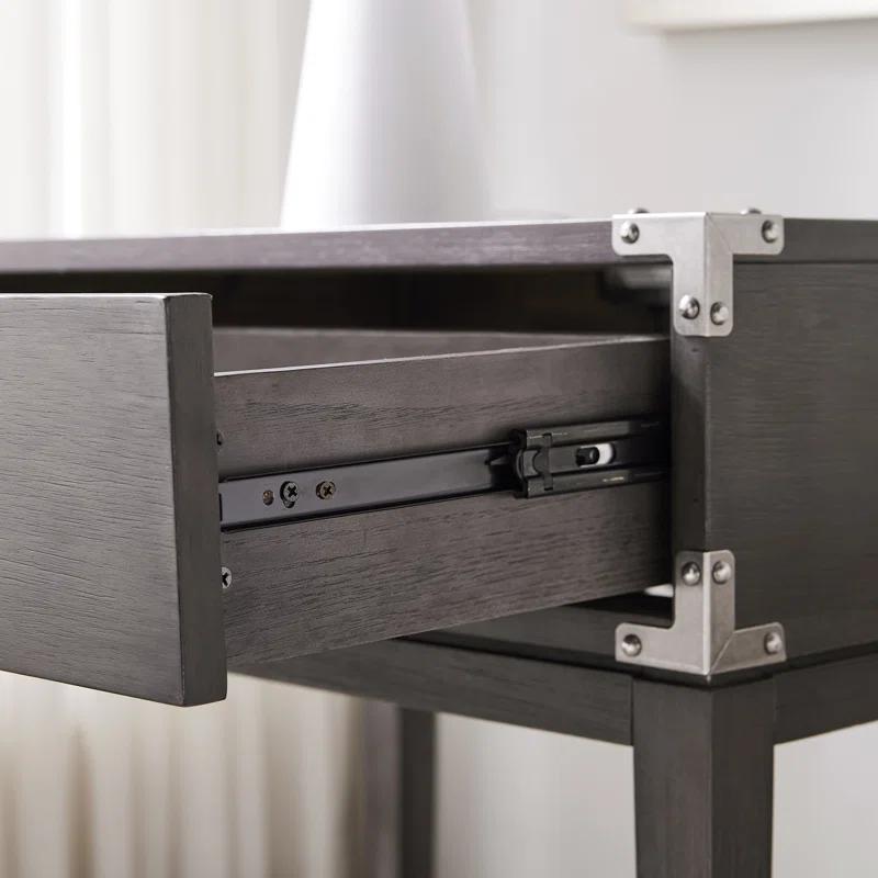 Red Barrel Studio® Beckett Solid + Manufactured Wood Side Table in Anthracite & Reviews | Wayfair