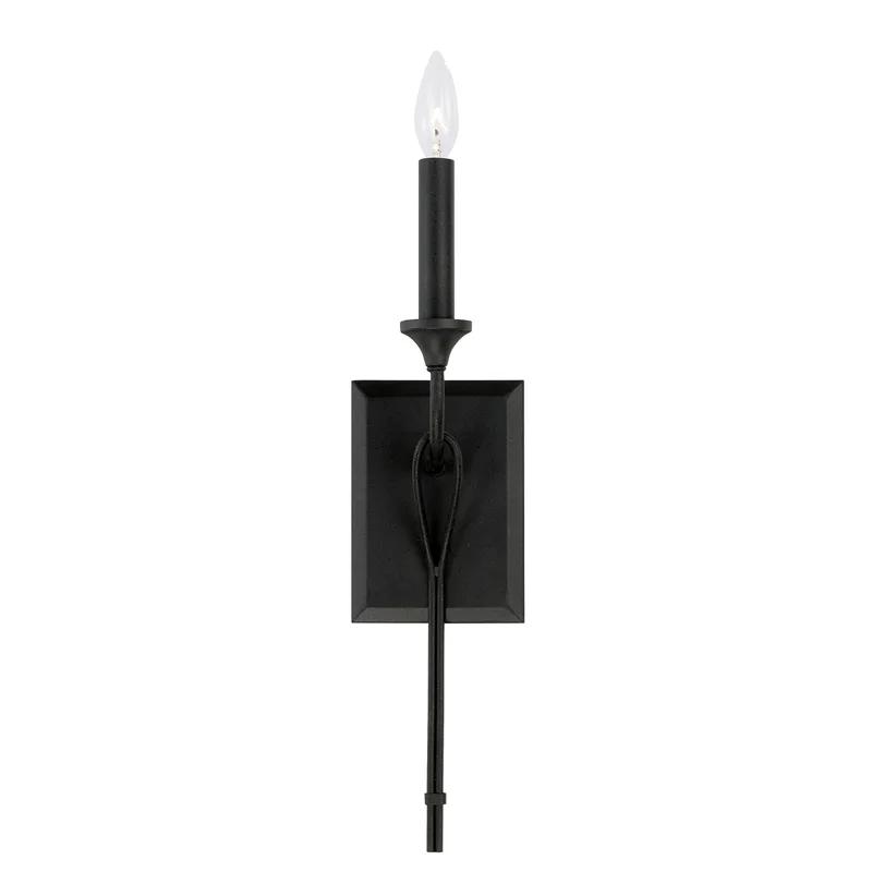 Bentley Black Iron Dimmable 1-Light Wall Sconce