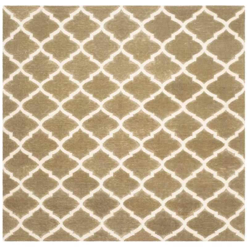 Winston Porter Milltown Hand Woven Flat Weave Wool Geometric Rug