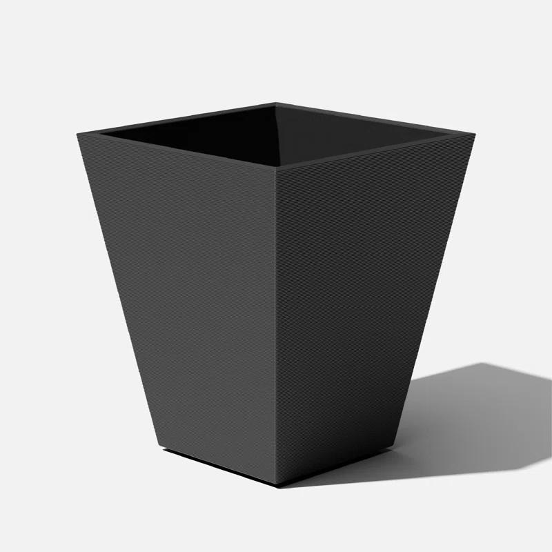 Veradek Pro Series Linear 30" Black Grooved Outdoor Planter