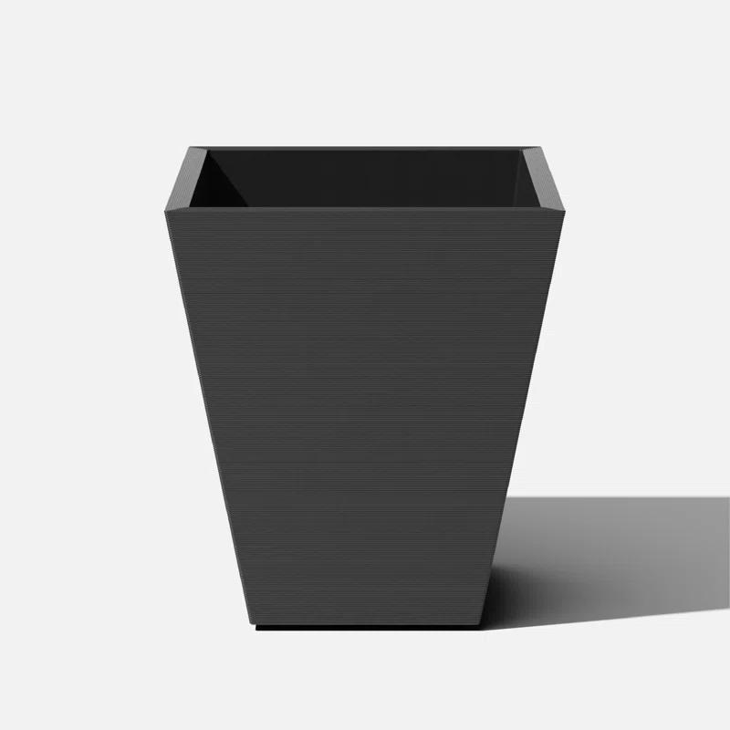 Veradek Pro Series Linear 30" Black Grooved Outdoor Planter