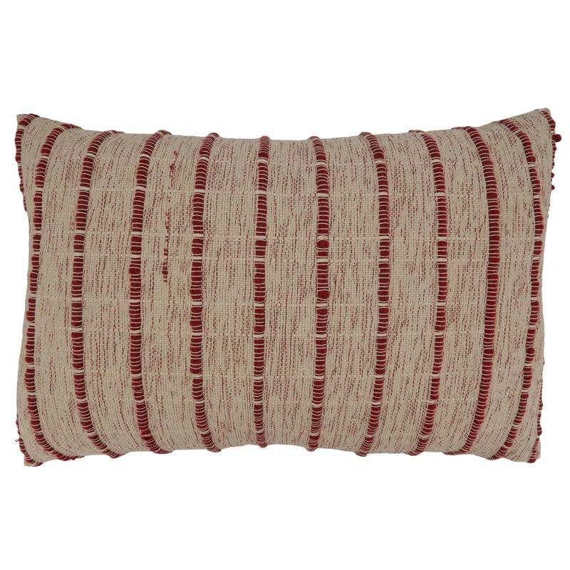 Saro Coralee Collection Striped Cotton Pillow Cover