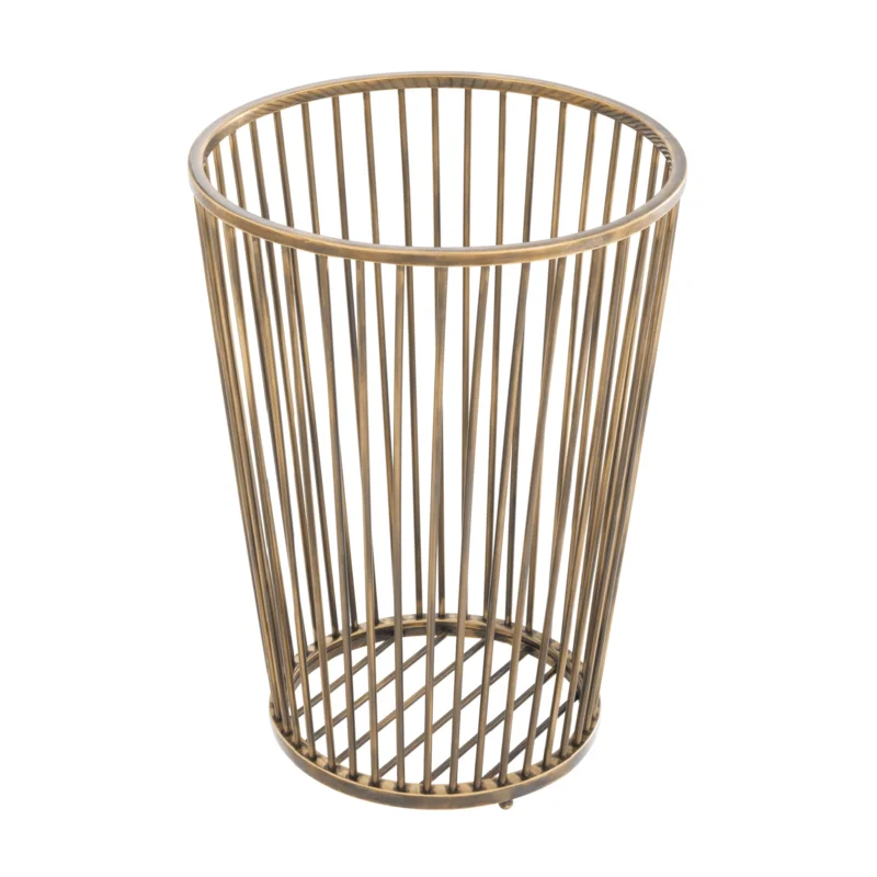 Baleana Vintage Brass Slim Framework Home Office Basket