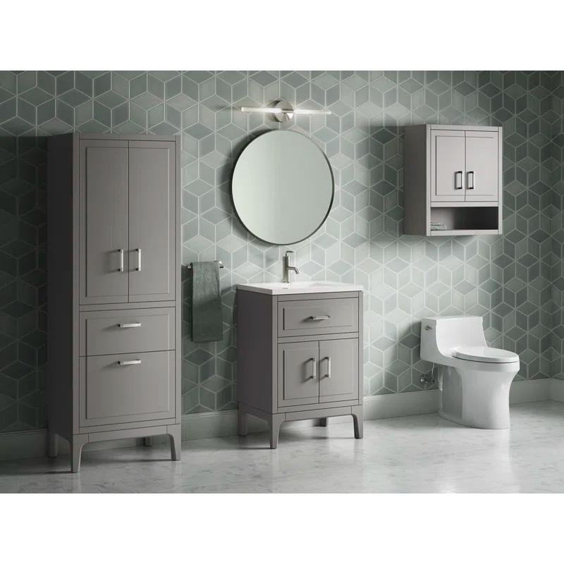 Seer 24" Freestanding Single Bathroom Vanity Cabinet with Sink and Quartz Top