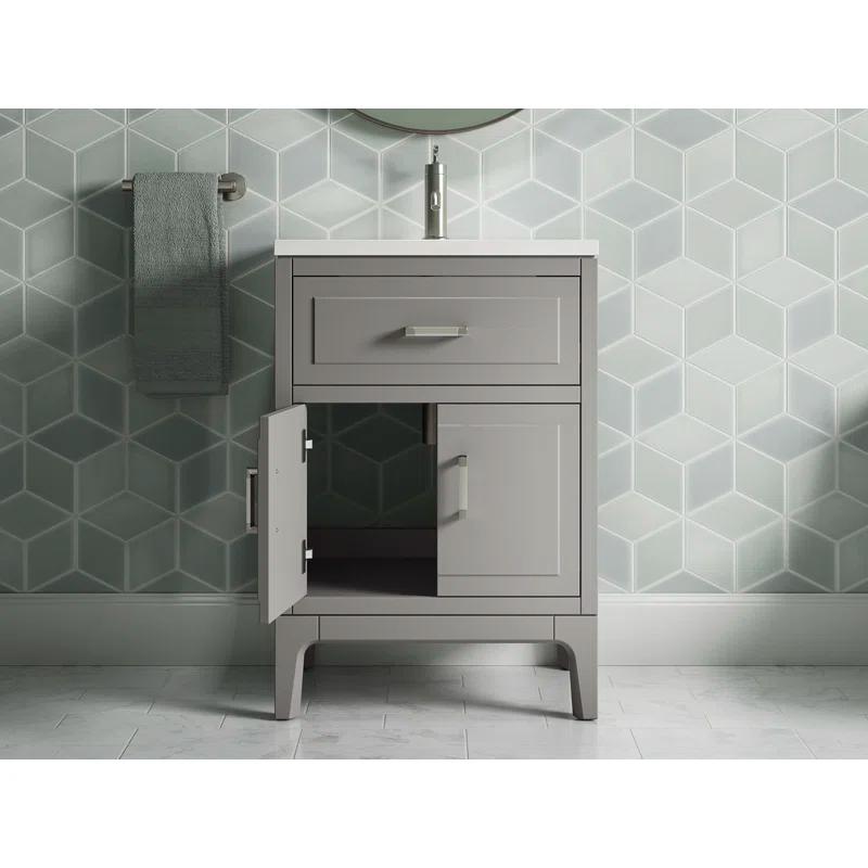 Seer 24" Freestanding Single Bathroom Vanity Cabinet with Sink and Quartz Top