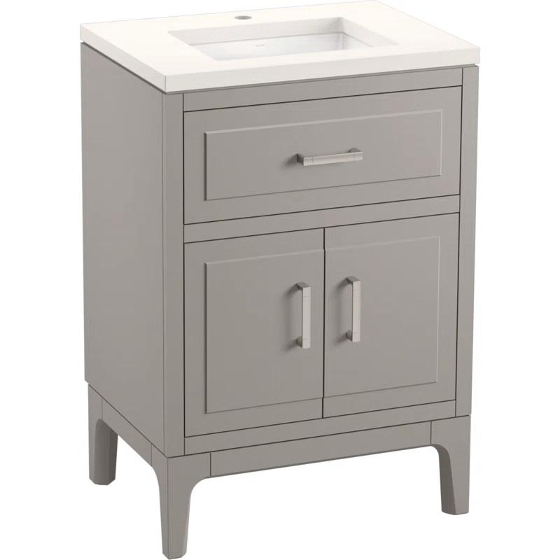 Seer 24" Freestanding Single Bathroom Vanity Cabinet with Sink and Quartz Top