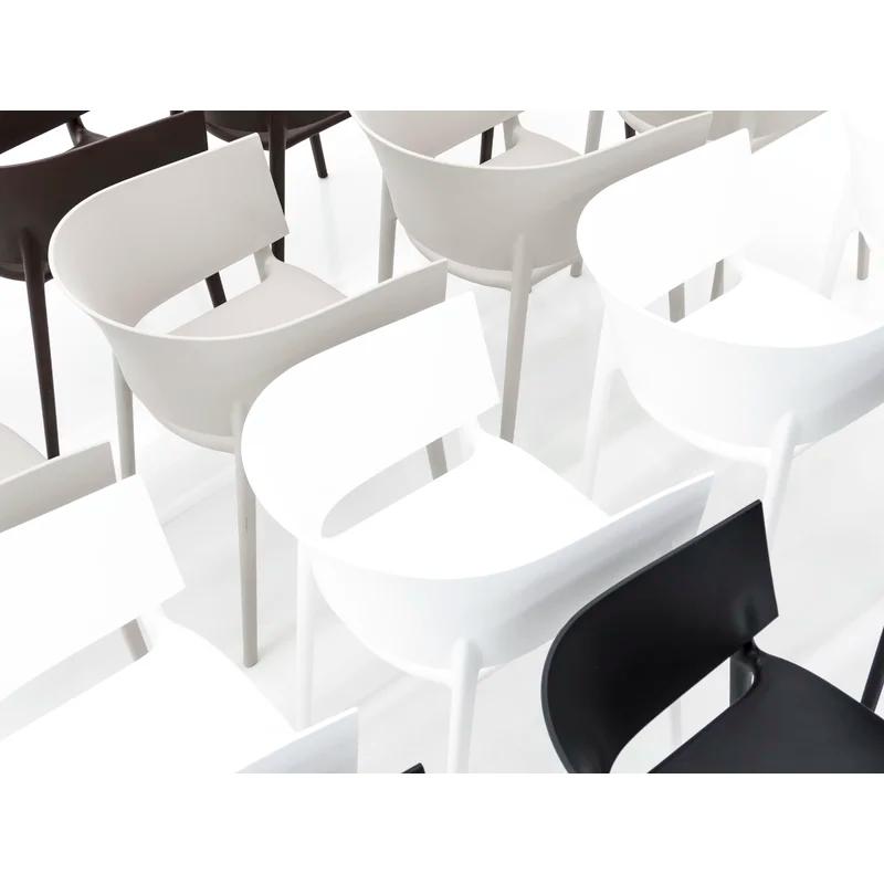 Modern White Matte Polypropylene Dining Chair by Eugeni Quitllet