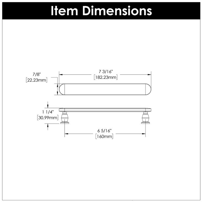 Brushed Golden Brass Modern Handle Bar Pull