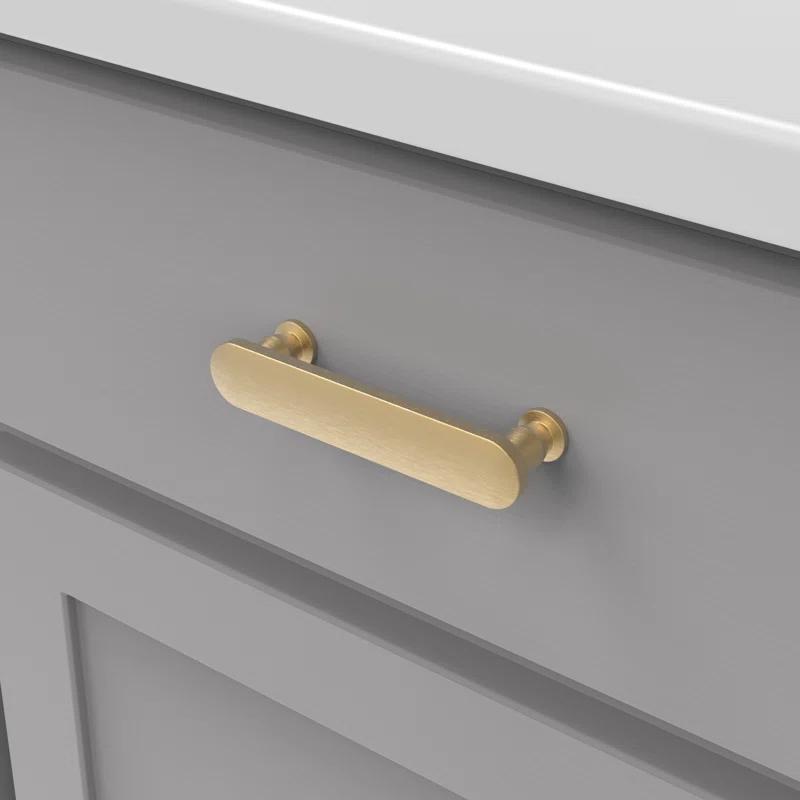Brushed Golden Brass Modern Handle Bar Pull