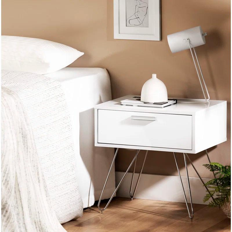 South Shore Slendel Nightstand Pure White