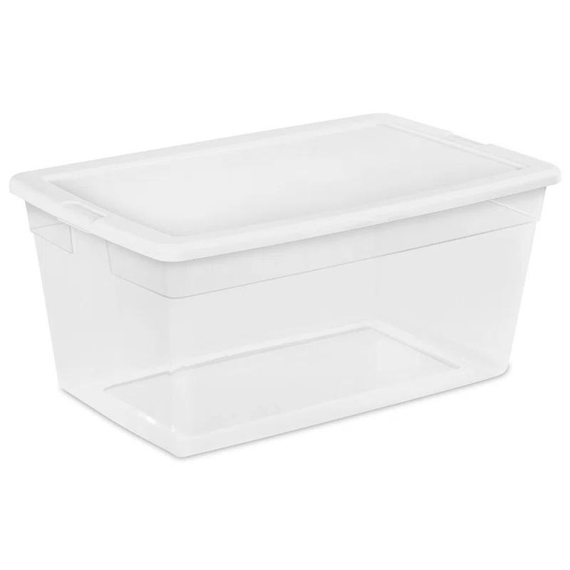 Sterilite Clear Plastic Stacking Storage Container Box w/ Lid