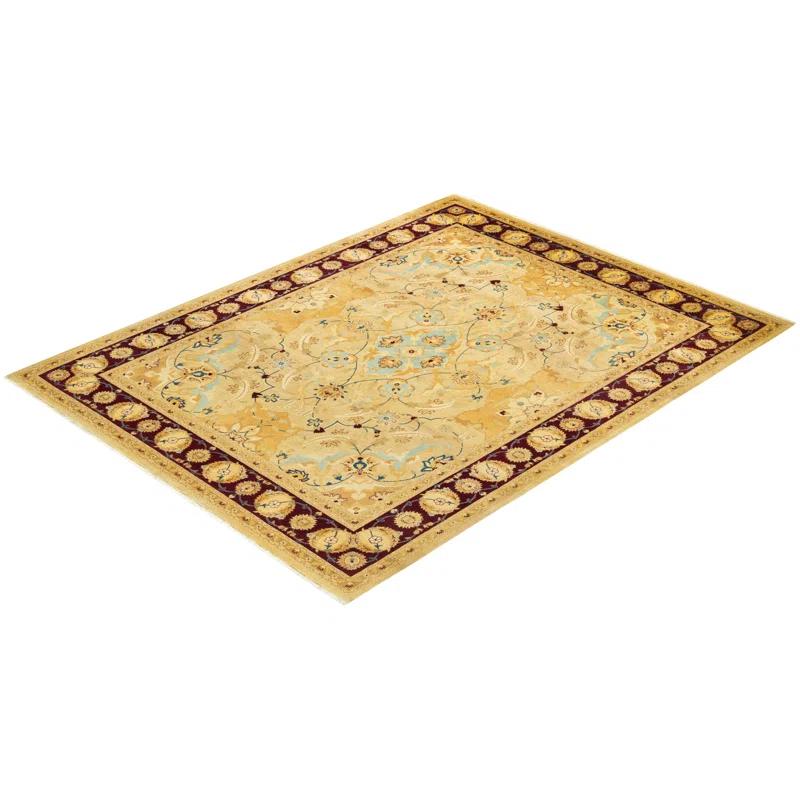 Solo Rugs Classic One-of-a-Kind Hand-Knotted New Age 8'1" x 10'7" Wool Area Rug in Beige/Ivory/Rust | Perigold
